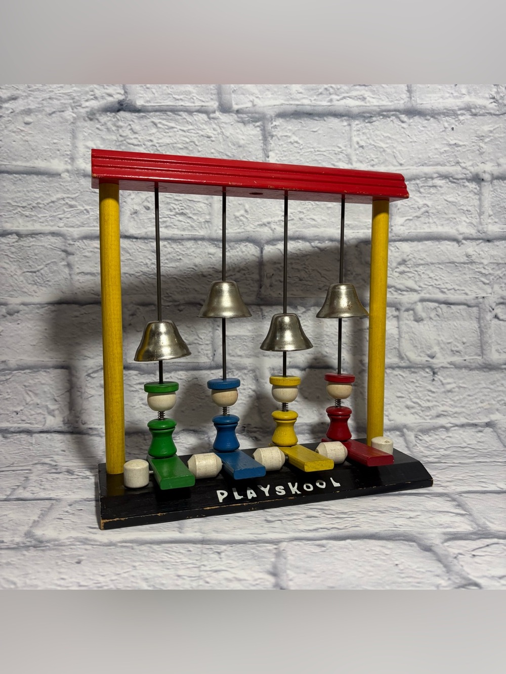 Vintage 1960’s Playskool “Bell Boys” wooden musical bell toy